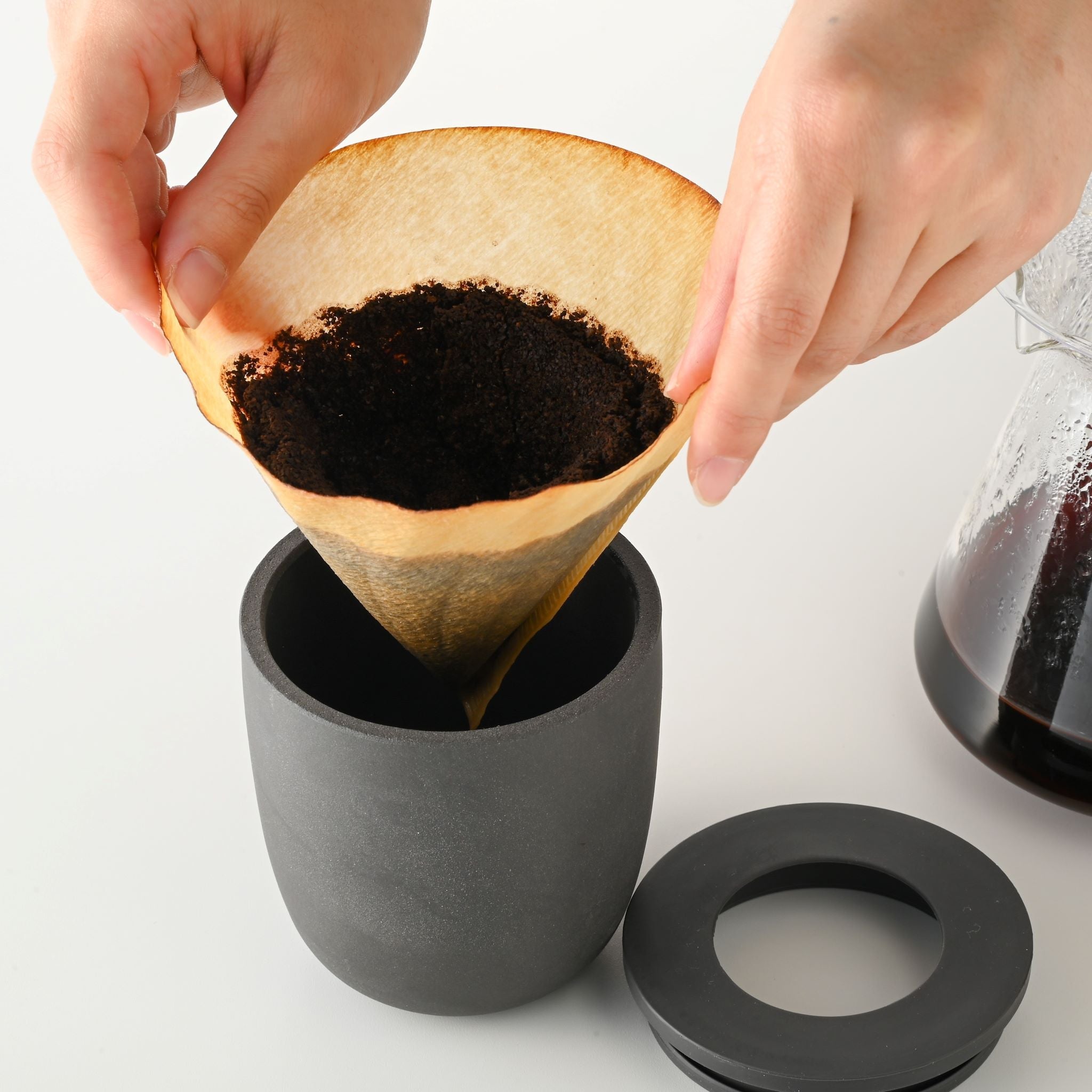 【コーヒーかすを再利用】消臭ポットとコーヒー豆セット